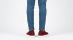 Maroon Knit Casual Sneakers
