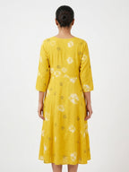 IMARA Kurti Casual Yellow Cotton