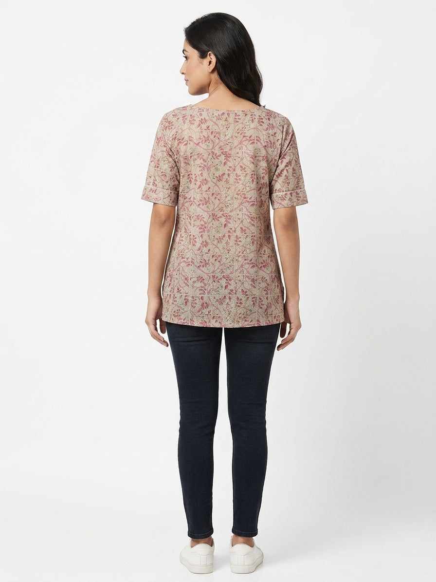Multi Floral Printed Regular Fit Kurti