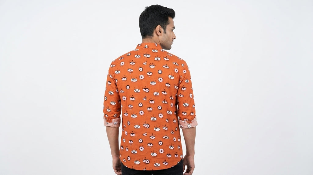 Cotton Evil Eye Orange