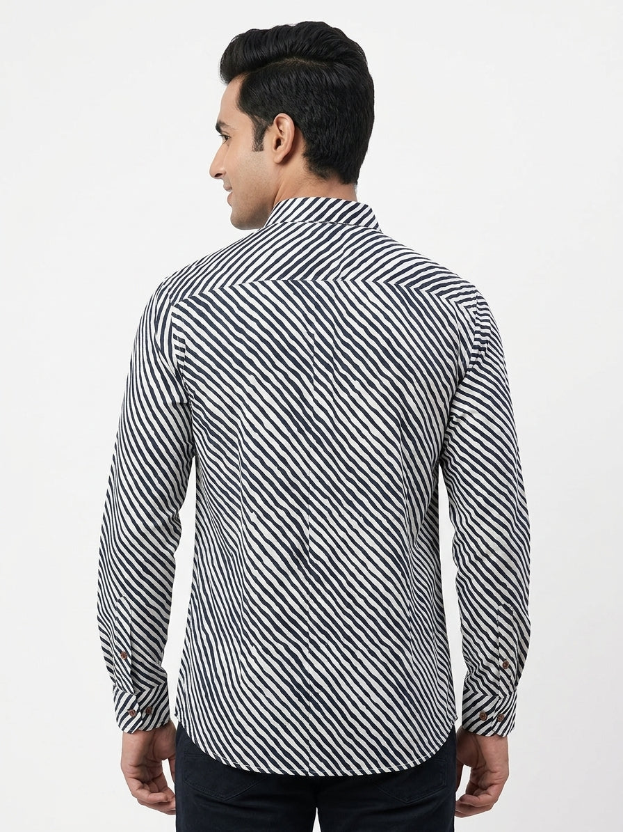 Cotton Strips Printed Black & White