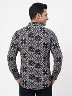 Cotton Printed White & Black