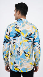 Blue Leafs Printed Unisex Shirt
