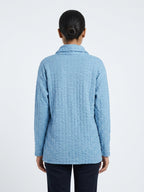 Light Blue Textured Relaxed Fit Top