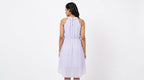 Lavender Halter Neck Elasticated Waist Dress