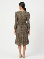 Women's Multi Animal Print Flared Dress
