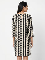 Multi Abstract Print Regular Fit Dress