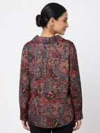 Multi-Color Printed Casual Top
