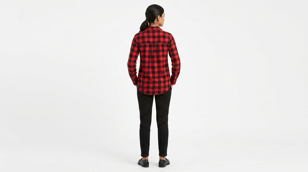 Red & Black Checkered Casual Shirt