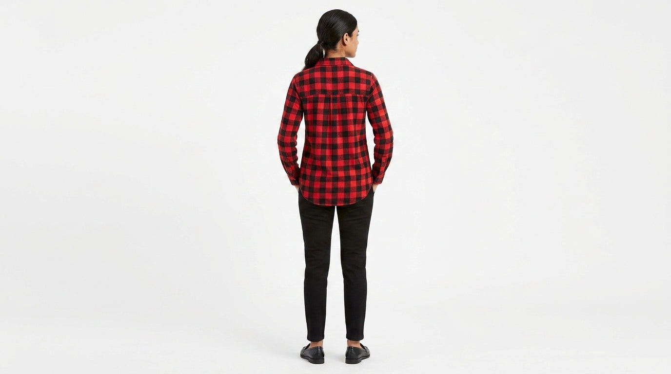 Red & Black Checkered Casual Shirt