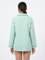 Mint Green Checkered Full Sleeve Casual Shirt