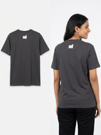 Black Graphic Print Round Neck T-Shirt