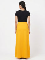 Women's Solid Yellow Straight Skirt