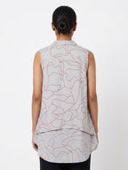 Grey Pleat Back Top