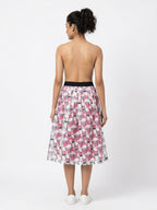 Women's Multi-color Geometric Printed Flared Skirt