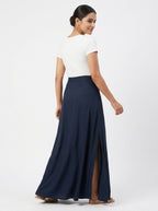 Women's Dark Navy Solid Skirt