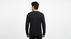 Men's Black Solid Full Sleeve T-shirt