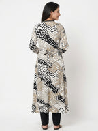 Multi Geometric Printed Open-Front Shrug