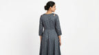 Women's Dark Grey Printed Viscose Kurti