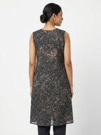 Multi-Color Floral Printed Viscose Kurti with Embellished Neckline