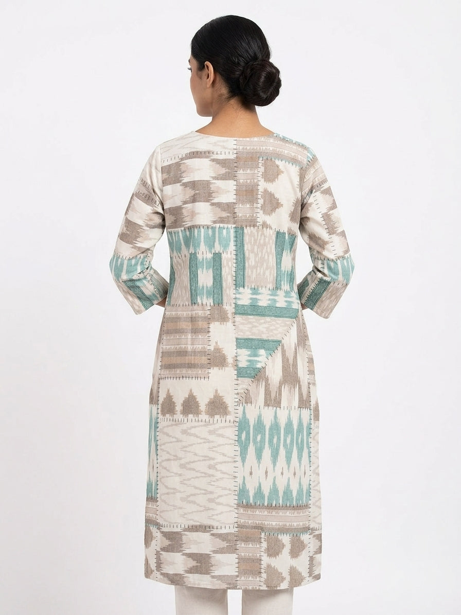 Multi Ethnic Print Regular Fit Kurti