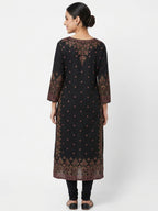 Black Ethnic Print Kurti