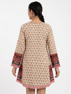 Multi-Color Ethnic Printed Flared Kurti
