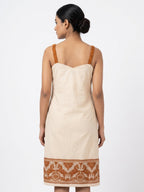 Cream Ethnic Print Casual Kurti