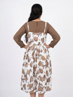 Women's Multi Abstract Print Smocked A-line Dress