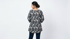Multi-Color Abstract Print Relaxed Fit Tunic Top