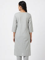 Embellished Light Grey Kurti