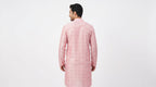 Pink Polka Dot Silk Kurta