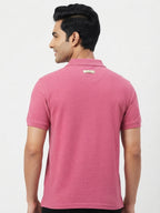 Pink Solid Polo T-Shirt