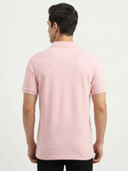 Pink Solid Regular Fit Polo T-Shirt