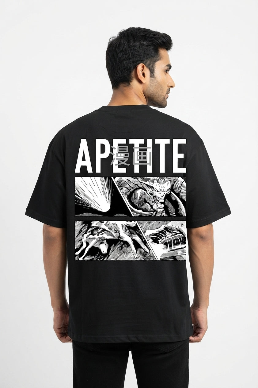 Apetite Black Oversized Tee