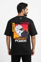 Cursed Power Black Oversized Tee