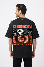 Demon Destroyer Black Oversized Tee