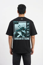 Urban Kitsune Black Oversized Tee