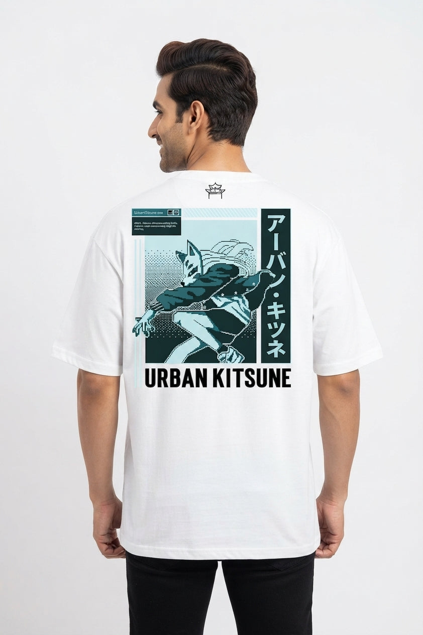Urban Kitsune White Oversized Tee