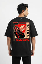 Hell Girl Black Oversized Tee