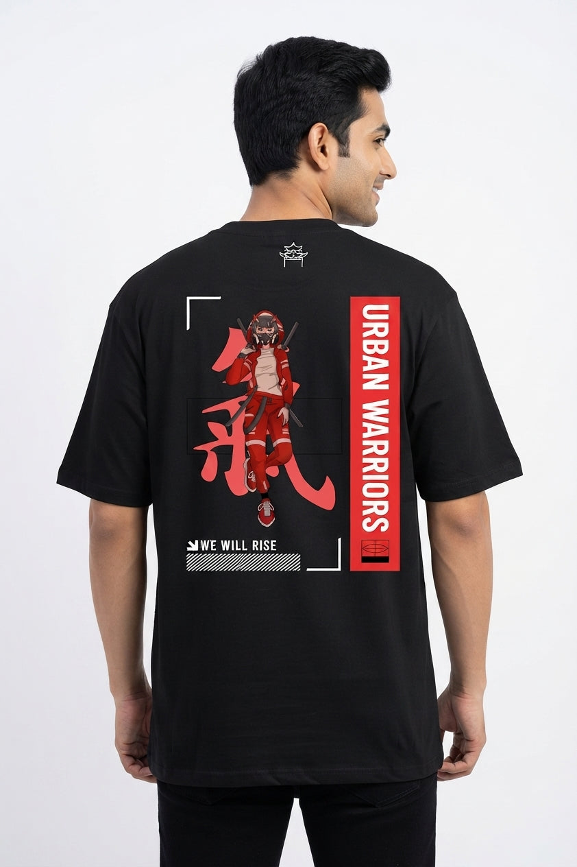 Urban Warriors Black Oversized Tee