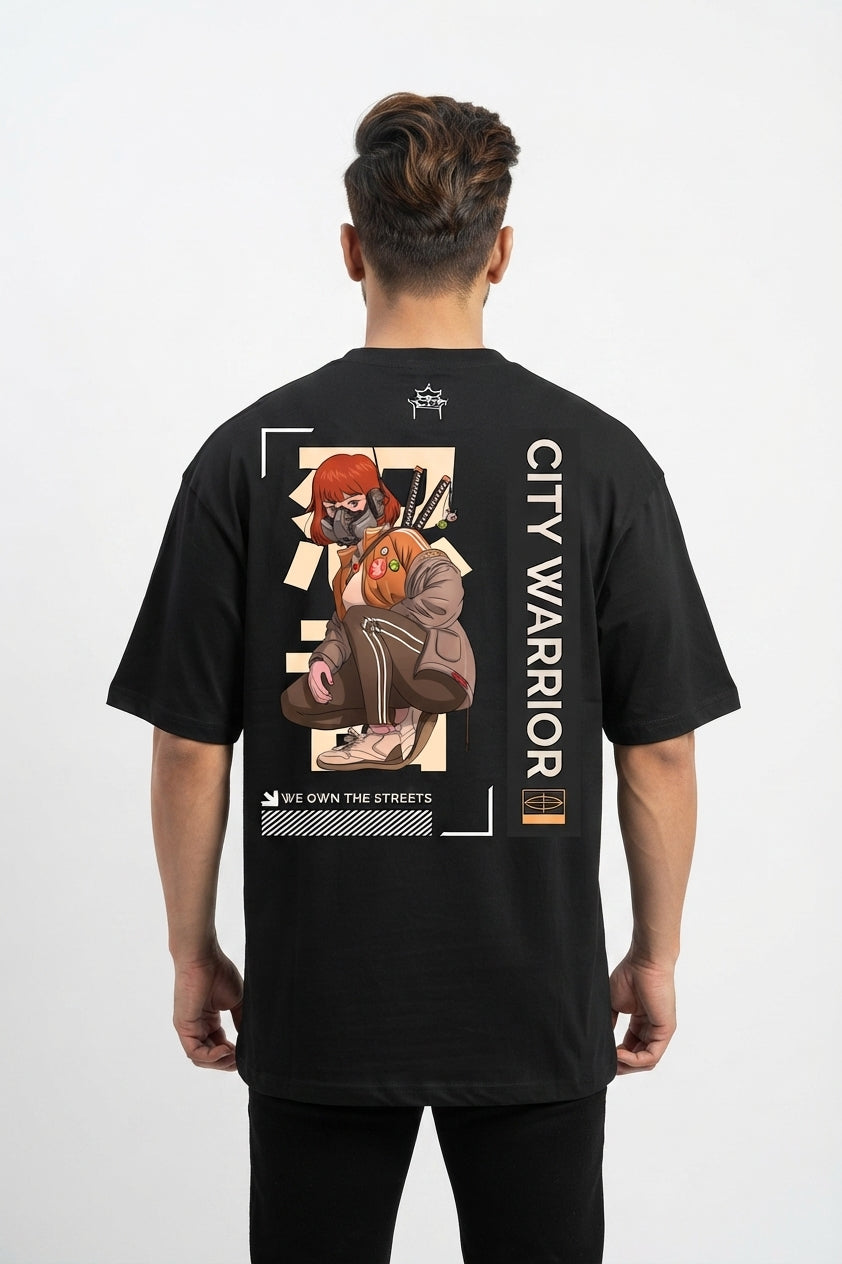 We Own The Streets Black Oversized Tee