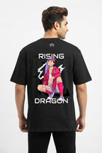 Rising Dragon Black Oversized Tee