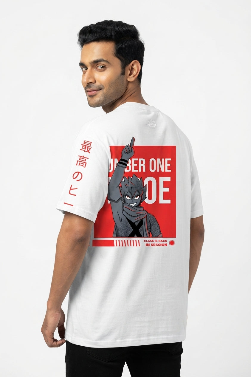 Number One White Oversized Tee