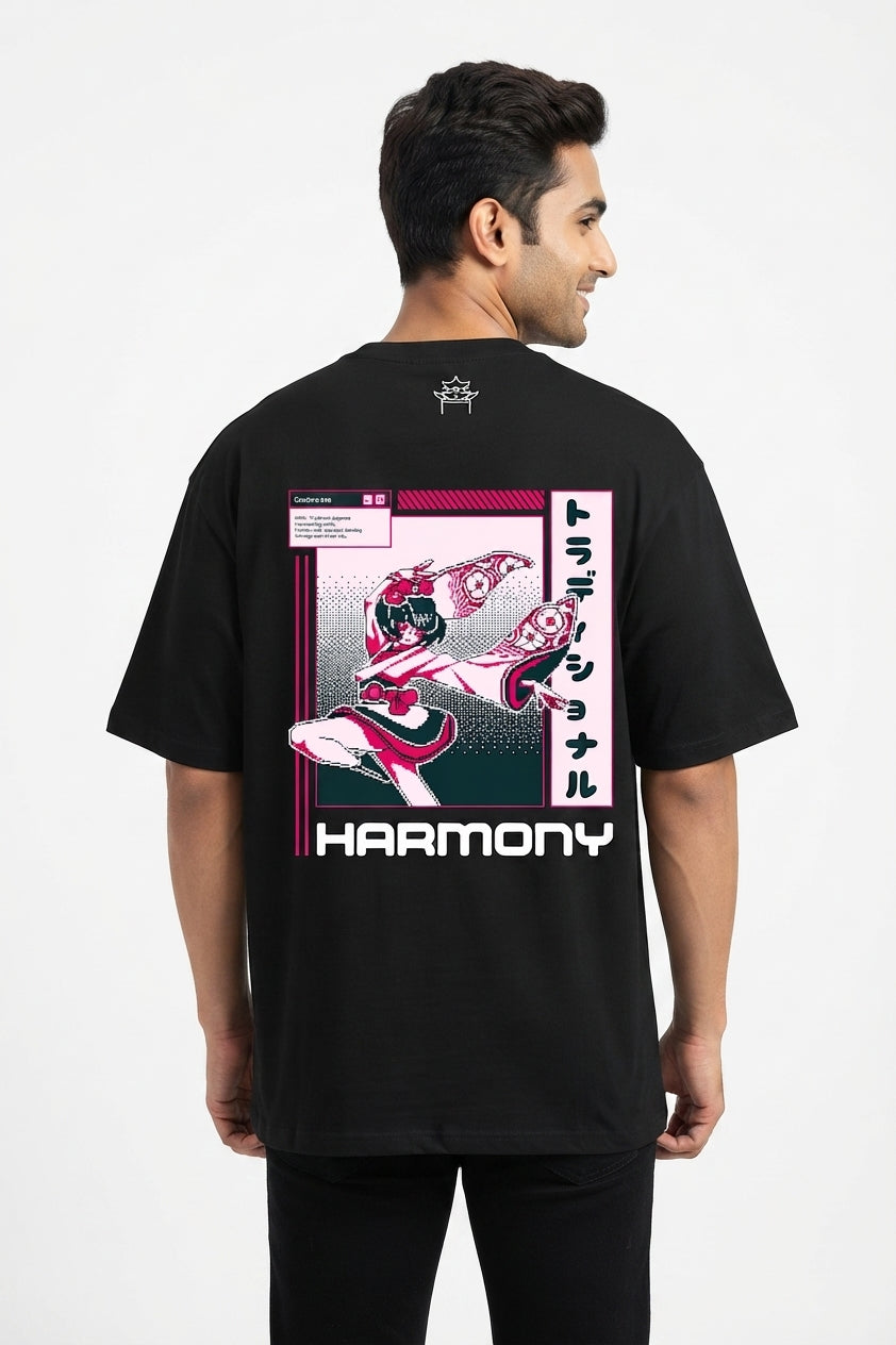 Harmony Black Oversized Tee