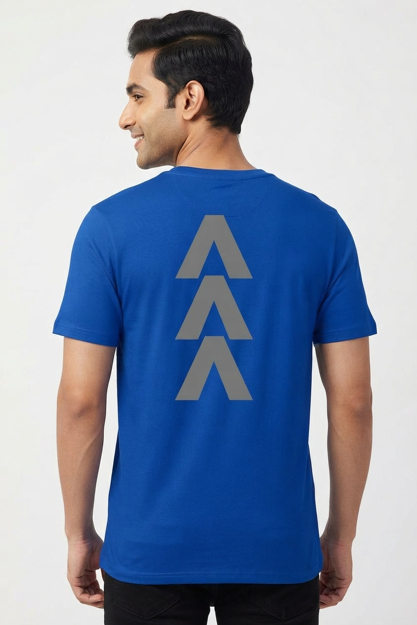 Arrow Up Reflective Print Blue Tshirt
