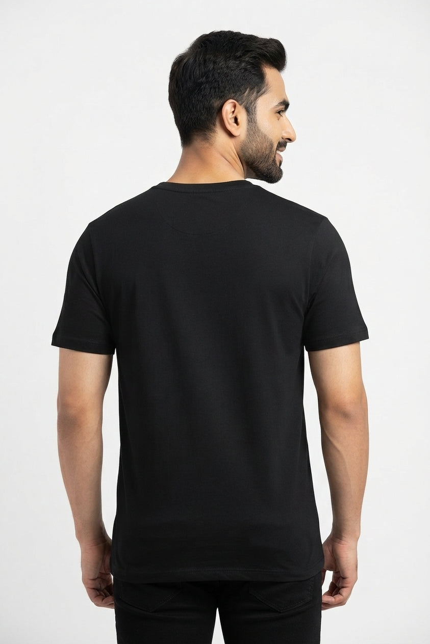 Balanced Sardar Graphic Printed Black Tshirt