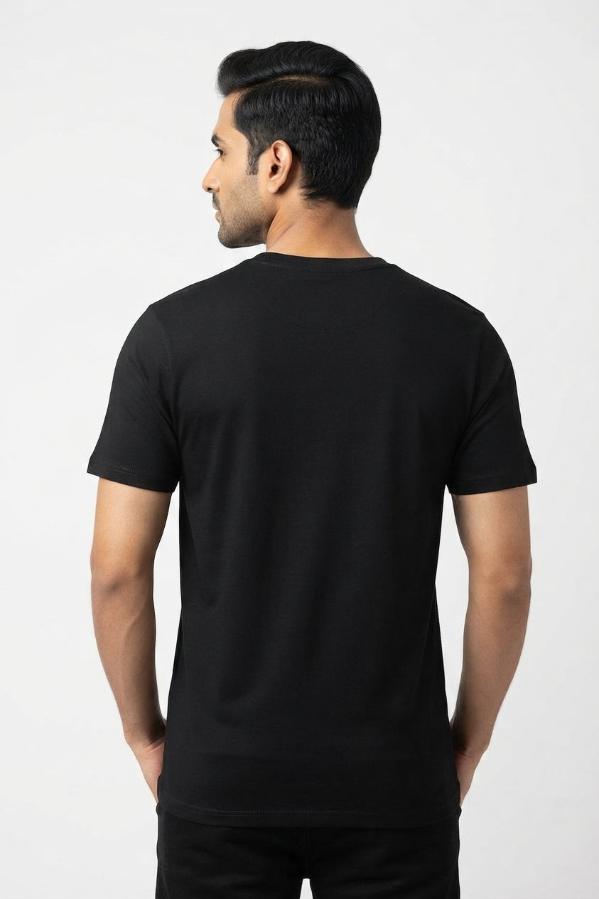 Common Sense Graphic Printed Black Tshirt