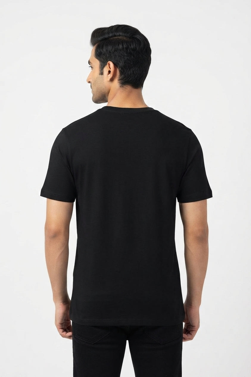 Escape To The Unknown Graphic Printed Black Tshirt