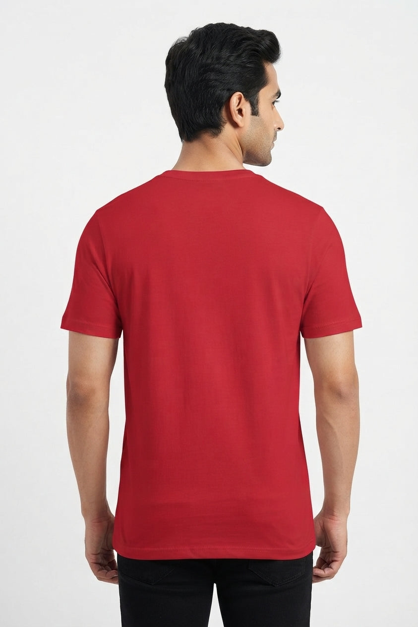 Hero Graphic Printed Red Tshirt
